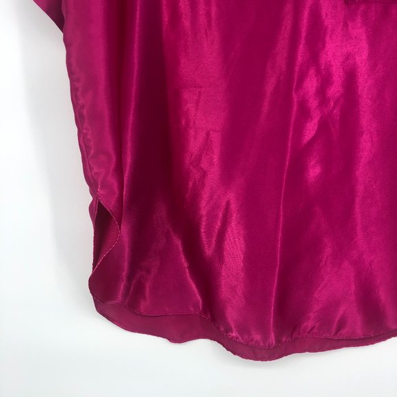 Vintage Sleep Shirt Dress Nightie Magenta Large - Picture 4 of 6